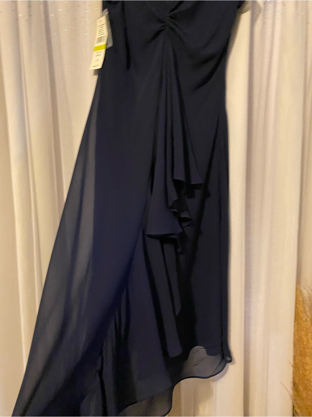 S.L. FASHIONS NWT SIZE 14 BLUE BEADED NECK, V-BACK COCKTAIL DRESS - Picture 4 of 6